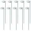 10 Inch Plant Support Stakes with Support Rings 10 Pack