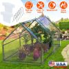 Portable Mini Greenhouse with Roll Up Zipper Doors Waterproof PVC Cover Garden Hot House