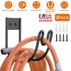 2 Pack Heavy Duty Garden Hose Holder Stainless Steel Wall Mount Hose Rack Organizer