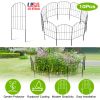 10Pcs Decorative Garden Fence Rustproof Iron Wire Arched Fence Animal Barrier Border 12.59” Width 23.93” Length For Yard Landscape Patio Outdoor Decor