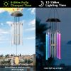 Solar Wind Chime Lights 7 Color Changing Decorative Lamp IP65 Waterproof Hanging String Lights w/ Dual Pendants For Home Garden Party Festival