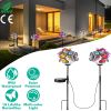 2 in 1 Outdoor Solar Light Butterfly Landscape Light Yard Stake Decor Lamp Stake Light w/ Butterfly