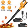 Cordless Handheld Leaf Blower with 2 Batteries 124 MPH 300 CFM