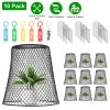 10 Pack Chicken Wire Plant Cloches Metal Garden Cages with Stakes and Labels for Plant Protection