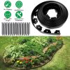 32.8 FT Non Dig Plastic Garden Edging Kit with Stakes for Lawn Flower Beds and Yard Borders