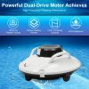 Cordless Robotic Pool Vacuum Cleaner with Self Parking and 120 Minute Runtime