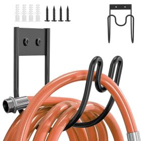 2 Pack Heavy Duty Garden Hose Holder Stainless Steel Wall Mount Hose Rack Organizer