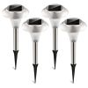 4 Pack Solar Garden Pathway Lights, IP44 Waterproof Color Changing Landscape Lamps with 10 Hour Runtime for Yard, Driveway, and Walkway.
