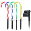Solar Christmas Candy Cane Stake Lights IP55 Waterproof Outdoor Decorative Pathway Lights for Yard, Garden, Patio, and Walkway.