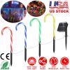 Solar Christmas Candy Cane Stake Lights IP55 Waterproof Outdoor Decorative Pathway Lights for Yard, Garden, Patio, and Walkway.
