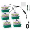 5 Pack Seed Starter Tray Kit with Grow Light and Humidity Dome