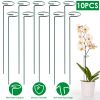10 Inch Plant Support Stakes with Support Rings 10 Pack