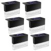 6 Pack Solar Deck Lights with Acrylic Bubble Design, IP55 Waterproof, Warm White/Color Changing LED Step and Fence Lights for Patio and Garden.