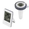 Wireless Floating Pool Thermometer with Digital Indoor Display, IP68 Waterproof, 196FT Range