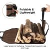 Durable Firewood Carrier Bag with Handle Fireplace Log Holder