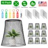 10 Pack Chicken Wire Plant Cloches Metal Garden Cages with Stakes and Labels for Plant Protection