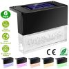 6 Pack Solar Deck Lights with Acrylic Bubble Design, IP55 Waterproof, Warm White/Color Changing LED Step and Fence Lights for Patio and Garden.