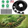 32.8 FT Non Dig Plastic Garden Edging Kit with Stakes for Lawn Flower Beds and Yard Borders