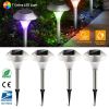 4 Pack Solar Garden Pathway Lights, IP44 Waterproof Color Changing Landscape Lamps with 10 Hour Runtime for Yard, Driveway, and Walkway.
