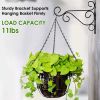 2 Pack Iron Plant Hanging Brackets Wall Hooks for Bird Feeders, Lanterns, Wind Chimes, and Hanging Plants.