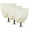 3 Pack Winter Plant Frost Cover Bags Reusable Nonwoven Drawstring Plant Freeze Protection
