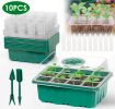 10 Pack 120 Cell Seed Starter Tray Kit with Humidity Domes
