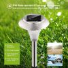 8 Pack Solar Garden Pathway Lights, IP44 Waterproof Color Changing Landscape Lamps with 10 Hour Runtime for Yard, Driveway, and Walkway.