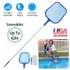 Pool Skimmer Leaf Rake with Fine Mesh Net and Telescopic Pole