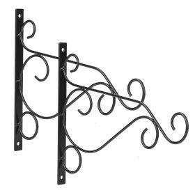 2 Pack Iron Plant Hanging Brackets Wall Hooks for Bird Feeders, Lanterns, Wind Chimes, and Hanging Plants.