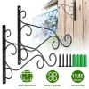 2 Pack Iron Plant Hanging Brackets Wall Hooks for Bird Feeders, Lanterns, Wind Chimes, and Hanging Plants.