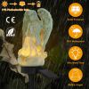 Solar praying angel statue garden light with LED, IP65 waterproof, outdoor decorative solar lamp for lawn, yard, driveway, and walkway.