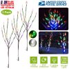 3 Pack 60 LED Solar Garden Lights with tree branch leaf design, IP65 waterproof decorative lights for outdoor garden, lawn, patio, and decking.