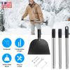 53 Inch Heavy Duty Snow Shovel with Ice Scraper Steel Blade