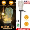 Solar praying angel statue garden light with LED, IP65 waterproof, outdoor decorative solar lamp for lawn, yard, driveway, and walkway.