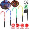 Solar Christmas Candy Cane Stake Lights IP55 Waterproof Outdoor Decorative Pathway Lights for Yard, Garden, Patio, and Walkway.