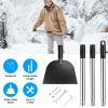 53 Inch Heavy Duty Snow Shovel with Ice Scraper Steel Blade