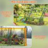 Portable Mini Greenhouse with Roll Up Zipper Doors Waterproof PVC Cover Garden Hot House
