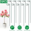 10 Inch Plant Support Stakes with Support Rings 10 Pack