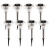 8 Pack Solar Garden Pathway Lights, IP44 Waterproof Color Changing Landscape Lamps with 10 Hour Runtime for Yard, Driveway, and Walkway.