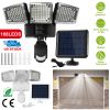 Solar Lights Outdoor 188 LEDs 1600lm Solar Security Lights Motion Sensor Lights 270°Lighting Angle Waterproof Dusk to Dawn Solar Wall Lights 360°Rotat