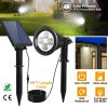 Solar Powered Spotlight Outdoor Dusk To Dawn Light Wall Path Lawn Garden Lamp Waterproof