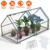 Portable Mini Greenhouse with Roll Up Zipper Doors Waterproof PVC Cover Garden Hot House