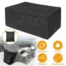 210D Waterproof, Windproof Dustproof Patio Furniture Protector Oxford Cloth Garden L Size
