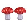 8 Inch Chinese Style Paper Mushroom Hanging Lanterns 2 Pack