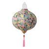 12 Inch Yellow Daisy Chinese Hanging Lantern
