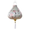 12 Inch Grey Butterfly Satin Chinese Style Hanging Lantern Decorative Festival Light for Party Wedding Garden