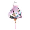 12 Inch Pink Peacock Satin Chinese Style Hanging Lantern Festival Decoration for Party Wedding Garden Home Use