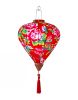 14 Inch Red Floral Chinese Diamond Hanging Lantern