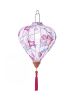 14 Inch Chinese Style Diamond Cloth Lantern with Hydrangea Design