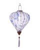 14 Inch Chinese Style Diamond Cloth Lantern with White Floral Design